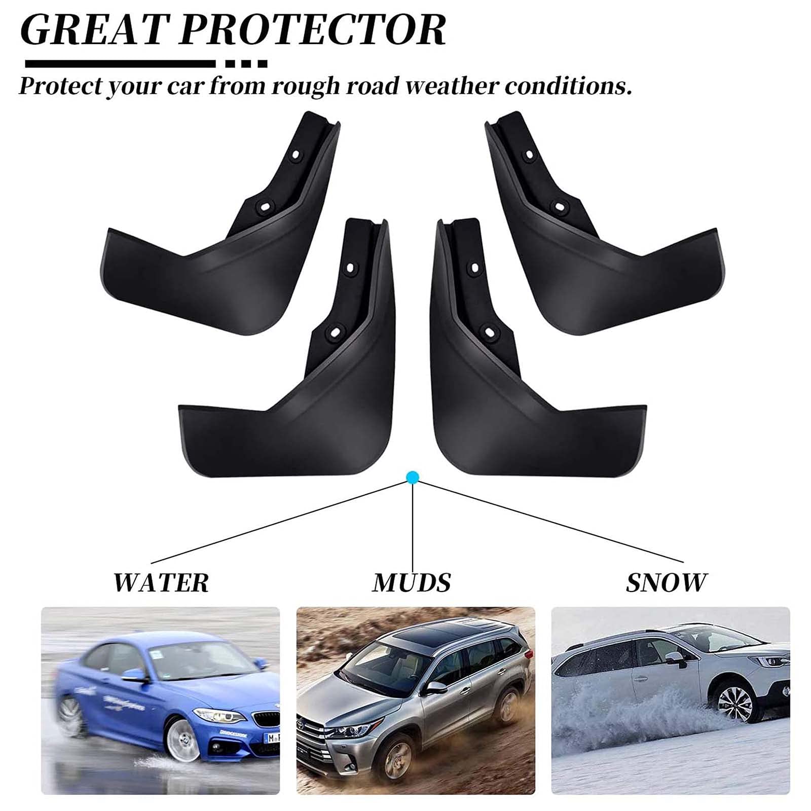 Amazon | トヨタライズGR2020-2021の車のマッドフラップスプラッシュ